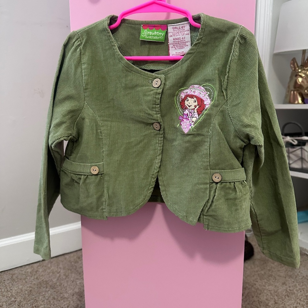 Vintage strawberry shortcake corduroy jacket